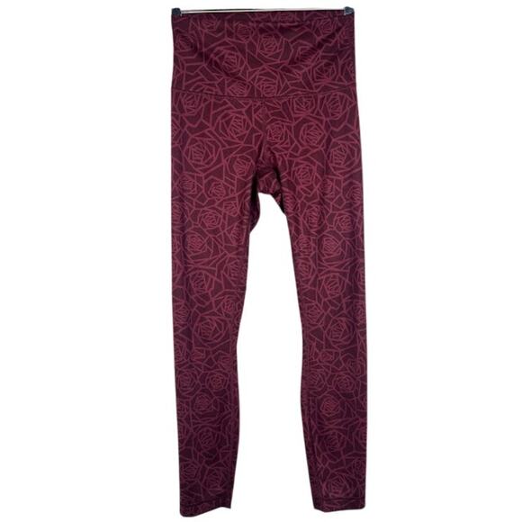 Lululemon High Times Leggings 4 in Posey Red Grape Bordeaux Drama - Picture 2 of 7